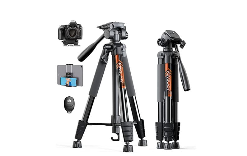 KINGJOY 75 Camera Tripod for Canon Nikon Lightweight Aluminum DSLR Camera Stand
